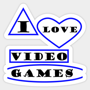 I Love Video Games Sticker